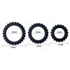 BAILE - TITAN SET 3PCS COCK RING BLACK 2.8 + 2.4 + 1.9 CM - Afbeelding 4