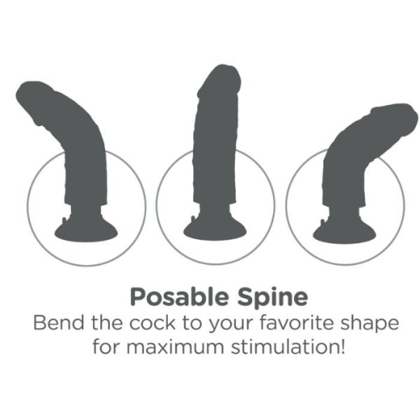 KING COCK - 23 CM VIBRATING COCK WITH BALLS FLESH - Afbeelding 6