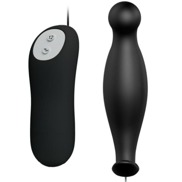 PRETTY LOVE - SILICONE ANAL PLUG 12 VIBRATION MODES BLACK - Afbeelding 2