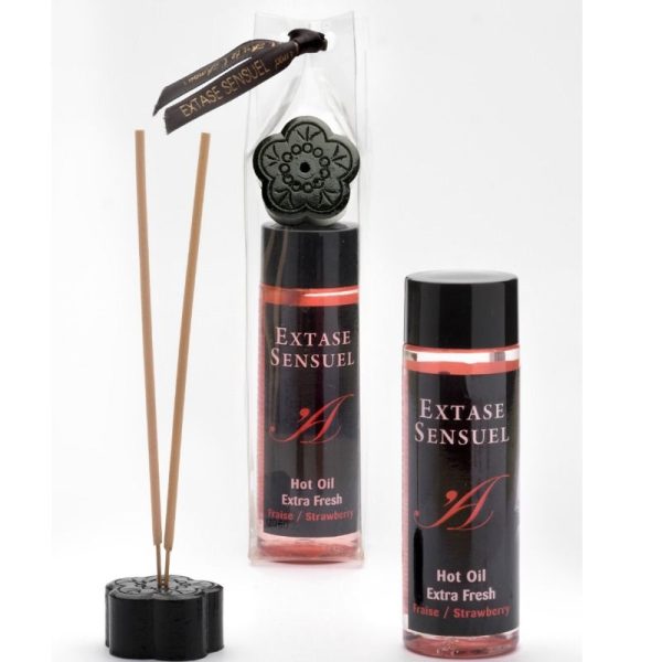 EXTASE SENSUAL - MASSAGE OIL WITH EXTRA FRESH STRAWBERRY EFFECT 100 ML - Afbeelding 2