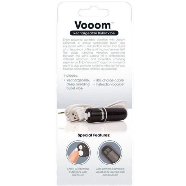SCREAMING O - RECHARGEABLE VIBRATING BULLET VOOOM BLACK - Afbeelding 4