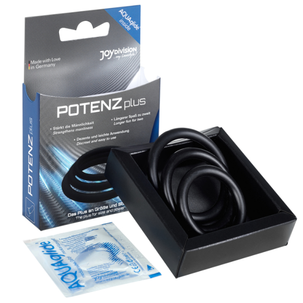 JOYDIVISION POTENZDUO - PLUS 3 BLACK RINGS SET - S, M, L - Afbeelding 2