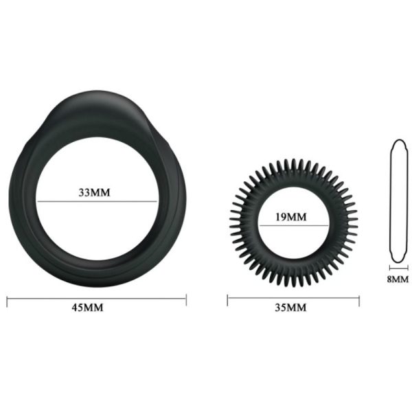 BAILE - KIT 2 SILICONE RINGS RING MANHOOD - Afbeelding 5