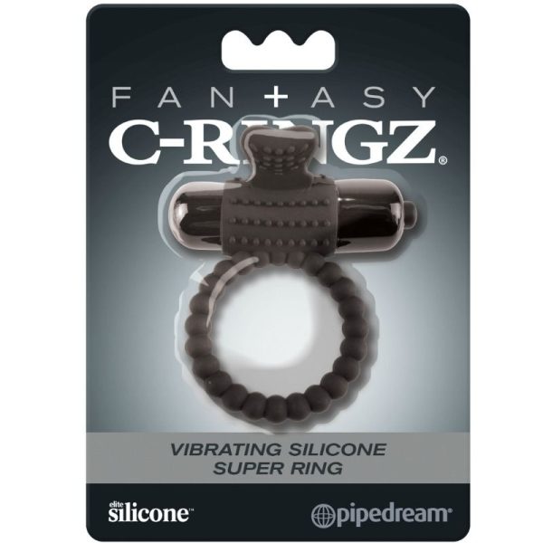 FANTASY C-RINGZ - BLACK SILICONE VIBRATING RING - Afbeelding 3
