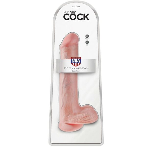 KING COCK - DILDO WITH BALLS 33 CM FLESH - Afbeelding 4
