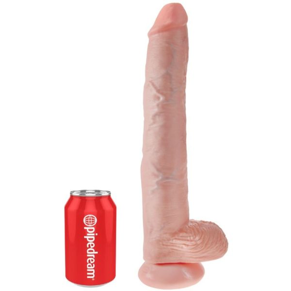 KING COCK - DILDO WITH BALLS 35.6 CM FLESH - Afbeelding 3