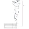 PASSION - WOMAN BS014 RED BODYSTOCKING ONE SIZE - Afbeelding 2
