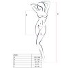 PASSION - WOMAN BS025 BODYSTOCKING WHITE DRESS STYLE ONE SIZE - Afbeelding 2