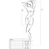 PASSION - WOMAN BS026 BLACK DRESS STYLE BODYSTOCKING ONE SIZE - Afbeelding 3