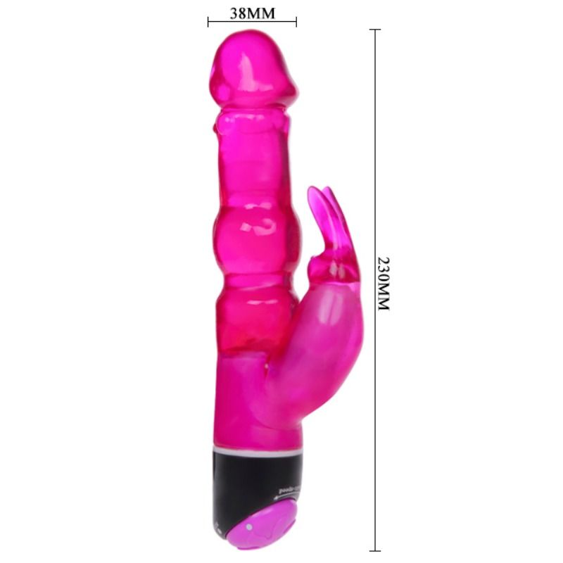 BAILE - WAVES OF PLEASURE FANTASY VIBRATOR WITH RABBIT 23 CM - Afbeelding 5