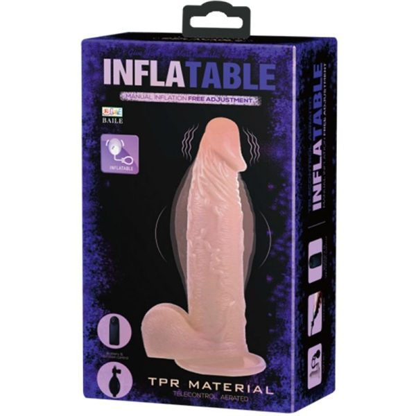 BAILE - REALISTIC VIBRATING AND INFLATABLE DILDO - Afbeelding 10