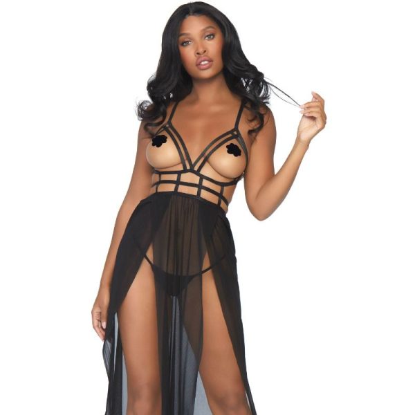 LEG AVENUE - CAGE MAXI DRESS AND THONG S/M - Afbeelding 2
