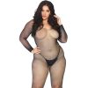 LEG AVENUE - CRYSTALIZED NET BODY STOCKING 1X-2X - Afbeelding 3