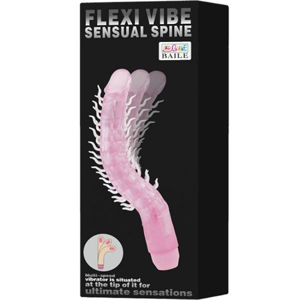 BAILE - FLEXI VIBE SENSUAL SPINE BENDABLE VIBRATING DILDO LILAC 23.5 CM - Afbeelding 2