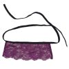 SUBBLIME - CORSET THING AND BLINDFOLD BLACK AND PURPLE L/XL - Afbeelding 4