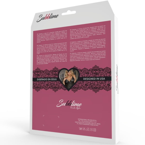SUBBLIME - QUEEN PLUS TEDDY AND BLINDFOLD BLACK - Afbeelding 5