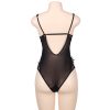 SUBBLIME - QUEEN PLUS FLORAL LACE AND FRINGED BLACK TEDDY - Afbeelding 3