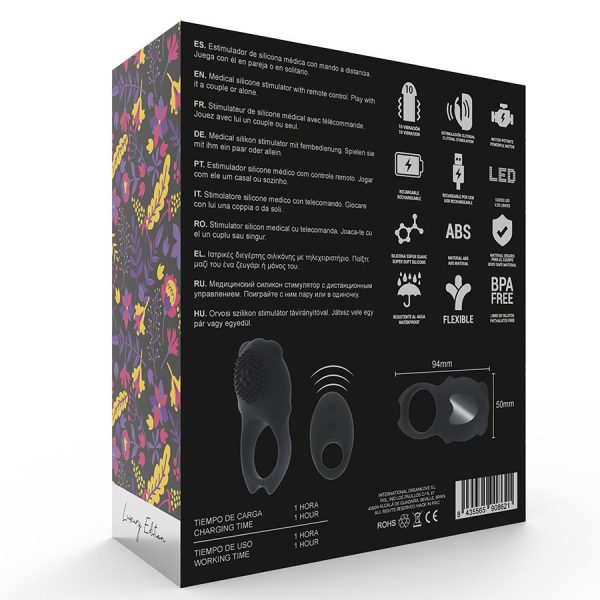MIA  - COLOSSEO COCK RING REMOTE CONTROL BLACK - Afbeelding 9