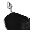 DARKNESS - SILVER ANAL PLUG 8 CM WITH BLACK TAIL - Afbeelding 3