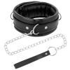 DARKNESS - SOFT LEATHER NECKLACE WITH CHAIN - Afbeelding 2