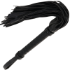 DARKNESS - BLACK BONDAGE WHIP 42CM LEATHER - Afbeelding 3