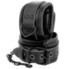DARKNESS - ADJUSTABLE ANKLE HANDCUFFS BLACK LEATHER - Afbeelding 3