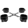 DARKNESS - LEATHER HANDCUFFS FOR FOOT AND HANDS BLACK - Afbeelding 5