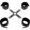 DARKNESS - LEATHER HANDCUFFS FOR FOOT AND HANDS BLACK - Afbeelding 2