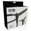 FETISH SUBMISSIVE HARNESS - BLACK SILICONE VIBRATOR 15 CM - Afbeelding 4
