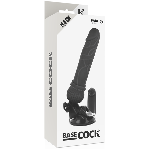 BASECOCK - REALISTIC VIBRATOR REMOTE CONTROL BLACK 19.5 CM -O- 4 CM - Afbeelding 5