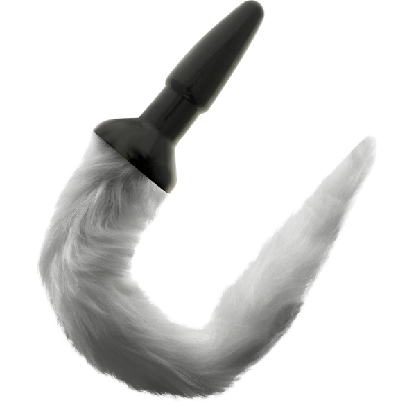 DARKNESS - SILICONE ANAL PLUG WITH GRAY TAIL - Afbeelding 2