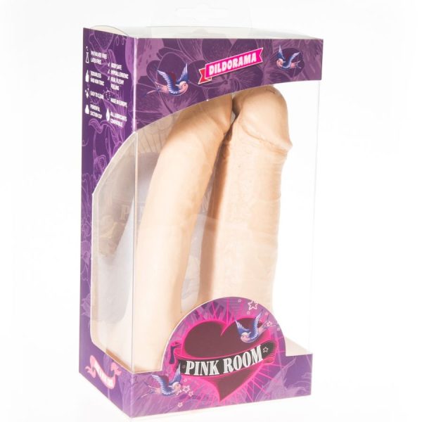 PINK ROOM - ARTHUS REALISTIC DOUBLE DILDO FLESH 17CM/15.5CM - Afbeelding 2