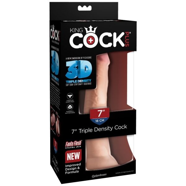 KING COCK - TRIPLE DENSITY DILDO 18 CM - Afbeelding 6