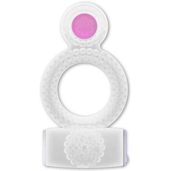 CASUAL LOVE - RING VIBRATING DOUBLE PLEASURE TRANSPARENT - Afbeelding 2