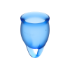 SATISFYER - FEEL CONFIDENT MENSTRUAL CUP DARK BLUE 15 + 20 ML - Afbeelding 2