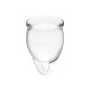 SATISFYER - FEEL CONFIDENT MENSTRUAL CUP CLEAR 15 + 20 ML - Afbeelding 2