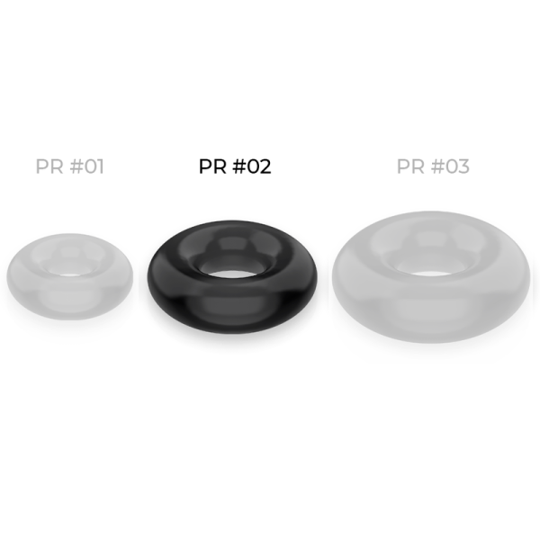 POWERING - SUPER FLEXIBLE AND RESISTANT PENIS RING 4.5CM BLACK - Afbeelding 4