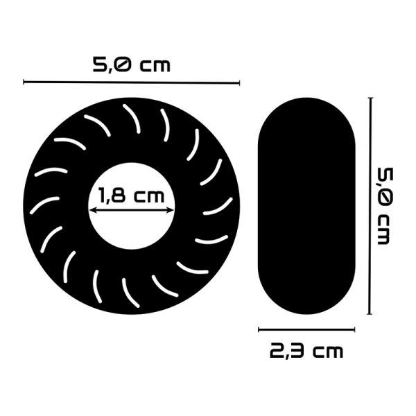 POWERING - SUPER FLEXIBLE AND RESISTANT PENIS RING 5CM PR08 BLACK - Afbeelding 3