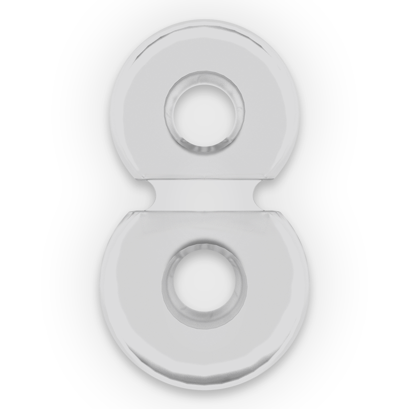 POWERING - SUPER FLEXIBLE AND RESISTANT DOUBLE PENIS RING PR09 CLEAR - Afbeelding 9