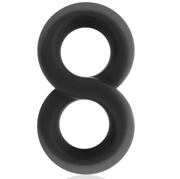 POWERING - SUPER FLEXIBLE AND RESISTANT PENIS AND TESTICLE RING PR12 BLACK - Afbeelding 2