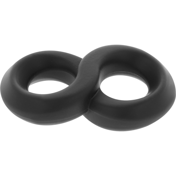 POWERING - SUPER FLEXIBLE AND RESISTANT PENIS AND TESTICLE RING PR12 BLACK - Afbeelding 6