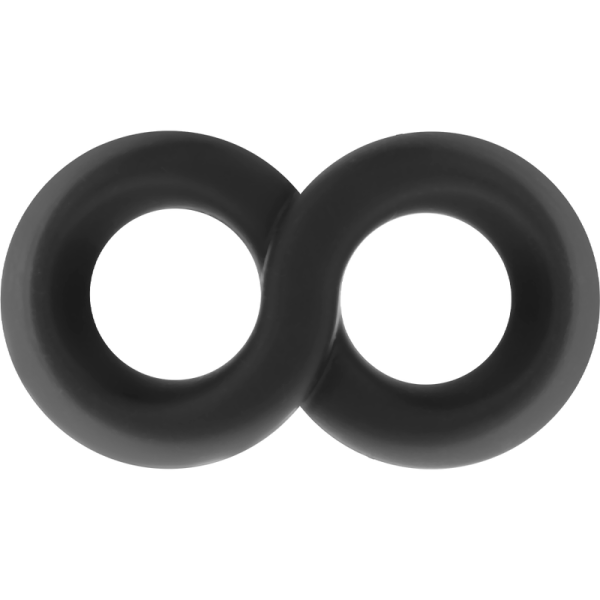 POWERING - SUPER FLEXIBLE AND RESISTANT PENIS AND TESTICLE RING PR12 BLACK - Afbeelding 7