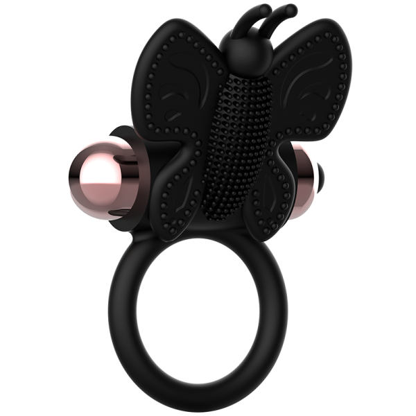 COQUETTE CHIC DESIRE - COCK RING BUTTERFLY WITH VIBRATOR BLACK/ GOLD - Afbeelding 3