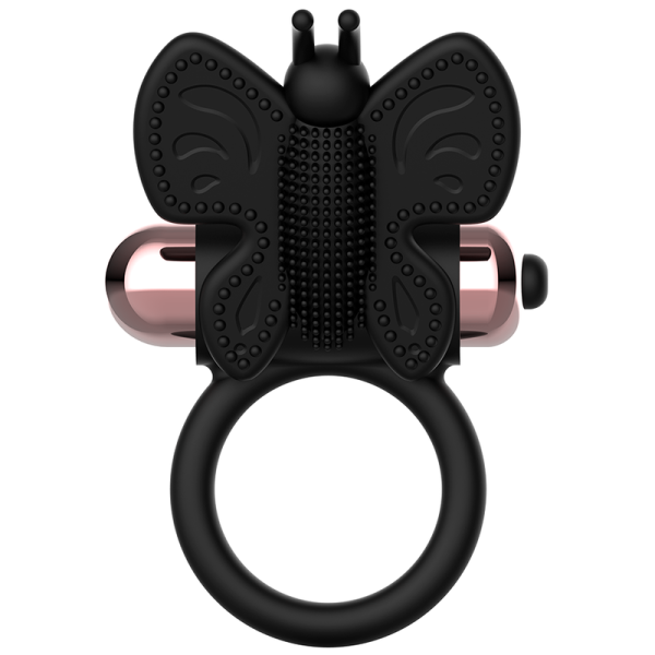 COQUETTE CHIC DESIRE - COCK RING BUTTERFLY WITH VIBRATOR BLACK/ GOLD - Afbeelding 6