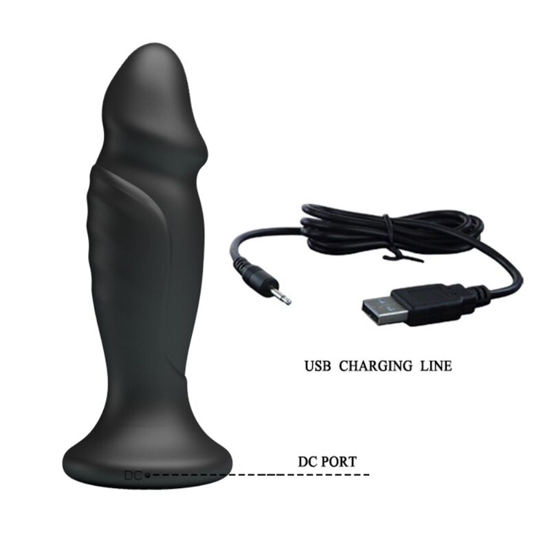 MR PLAY - ANAL PLUG WITH VIBRATION BLACK REMOTE CONTROL - Afbeelding 8