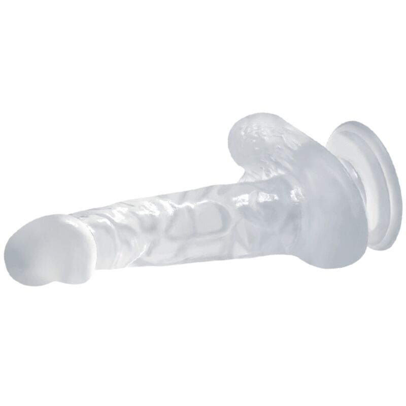 BAILE - REALISTIC DILDO WITH SUCTION CUP AND TESTICLES 16.7 CM TRANSPARENT - Afbeelding 3