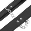 DARKNESS - BLACK TEXTURED LEATHER HANDCUFFS - Afbeelding 3