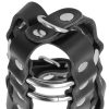DARKNESS - LEATHER CHASTITY CAGE WITH LOCK - Afbeelding 3