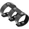 DARKNESS - ADJUSTABLE LEATHER DOUBLE PENIS AND TESTICLE RING - Afbeelding 2