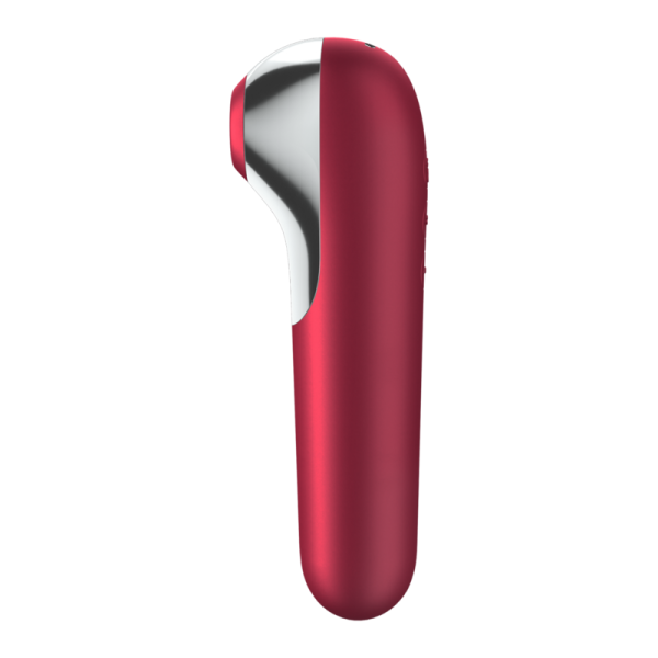 SATISFYER - DUAL LOVE VIBRATOR AND SUCTIONER WITH PULSED AIR RED - Afbeelding 2